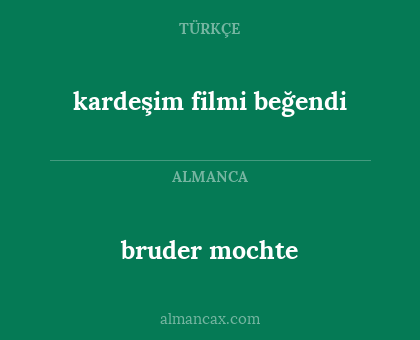 kardeşim filmi beğendi - bruder mochte