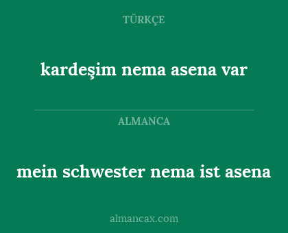 kardeşim nema asena var - mein schwester nema ist asena