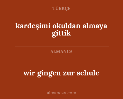 wir gingen zur schule - kardeşimi okuldan almaya gittik