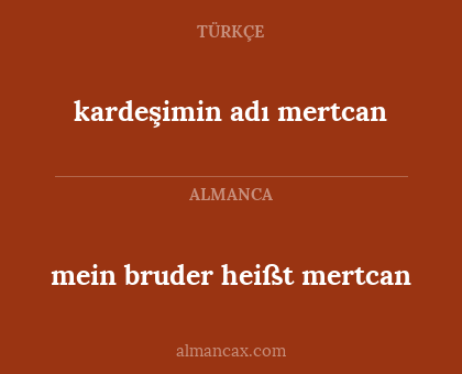 kardeşimin adı mertcan - mein bruder heißt mertcan