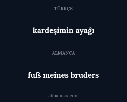 kardeşimin ayağı - fuß meines bruders