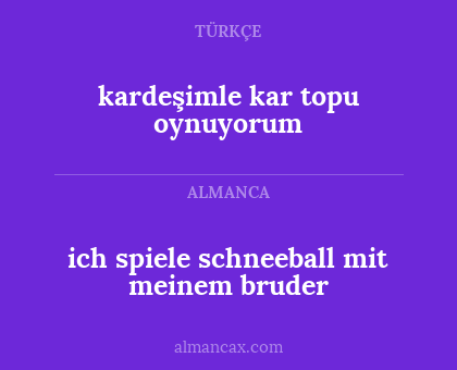 kardeşimle kar topu oynuyorum - ich spiele schneeball mit meinem bruder