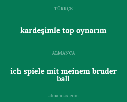 kardeşimle top oynarım - ich spiele mit meinem bruder ball