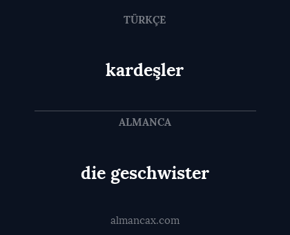 die geschwister - kardeşler