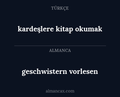 geschwistern vorlesen - kardeşlere kitap okumak