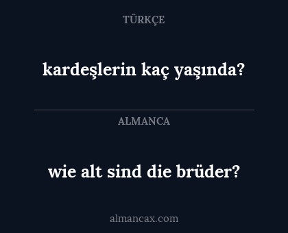 kardeşlerin kaç yaşında? - wie alt sind die brüder?