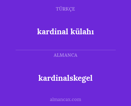 kardinal külahı - kardinalskegel