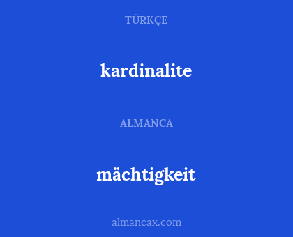 mächtigkeit - kardinalite