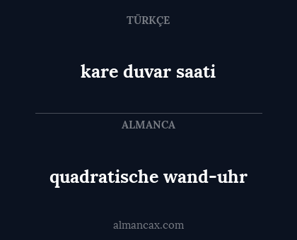 quadratische wand-uhr - kare duvar saati