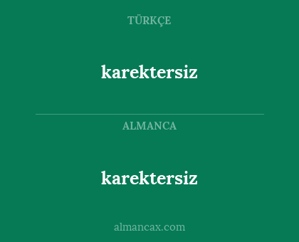 karektersiz - karektersiz