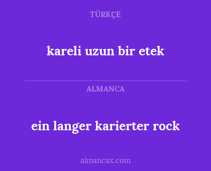 ein langer karierter rock - kareli uzun bir etek