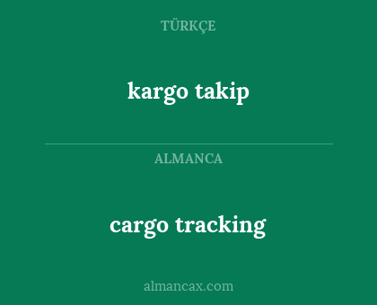 cargo tracking - kargo takip