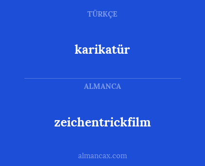 karikatür - zeichentrickfilm