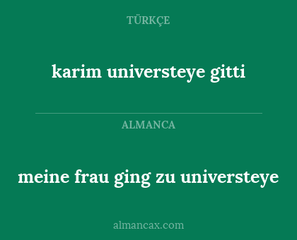 karim universteye gitti - meine frau ging zu universteye