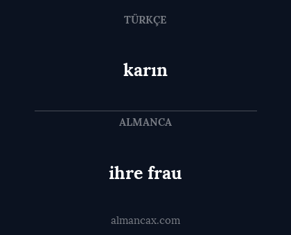karın - ihre frau