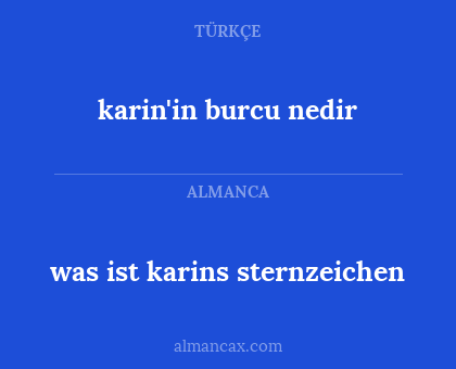 was ist karins sternzeichen - karin'in burcu nedir