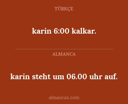 karin steht um 06.00 uhr auf. - karin 6:00 kalkar.