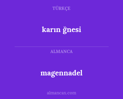 magennadel - karın ğnesi