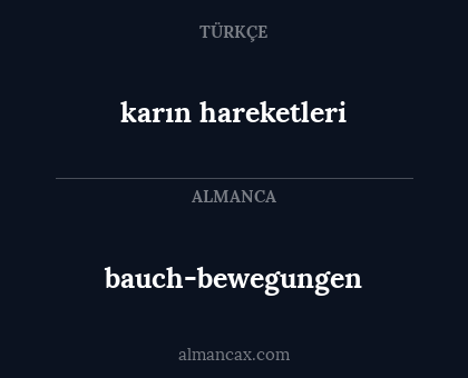 bauch-bewegungen - karın hareketleri