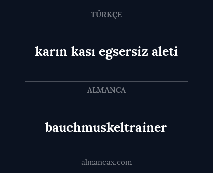 karın kası egsersiz aleti - bauchmuskeltrainer