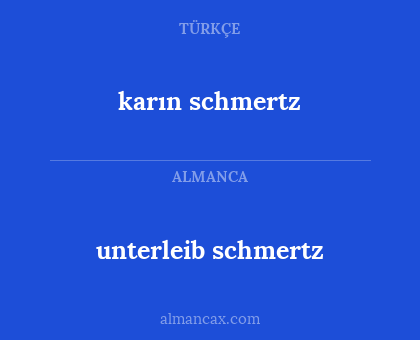 karın schmertz - unterleib schmertz