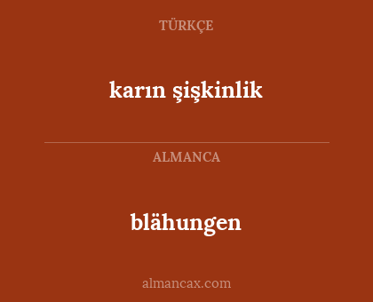 blähungen - karın şişkinlik