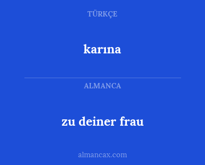 karına - zu deiner frau