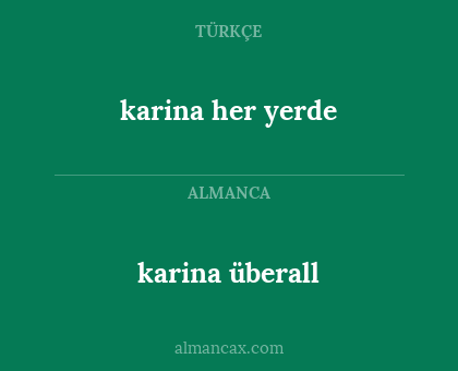 karina überall - karina her yerde