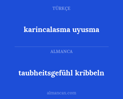 karincalasma uyusma - taubheitsgefühl kribbeln
