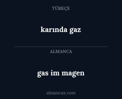 gas im magen - karında gaz