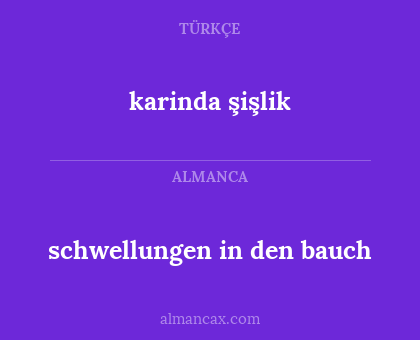 schwellungen in den bauch - karinda şişlik