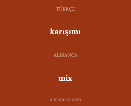 karışımı - mix