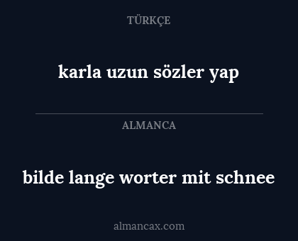 bilde lange worter mit schnee - karla uzun sözler yap
