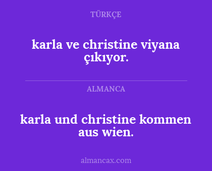 karla und christine kommen aus wien. - karla ve christine viyana çıkıyor.