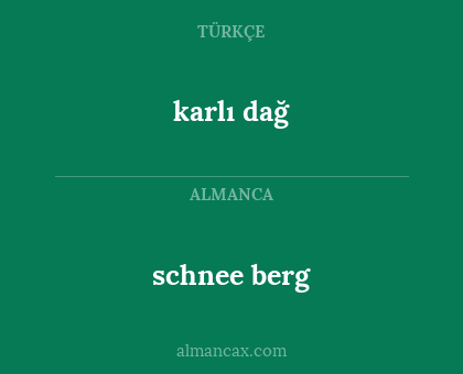 karlı dağ - schnee berg