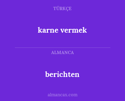 berichten - karne vermek