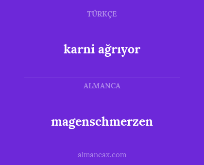 karni ağrıyor - magenschmerzen