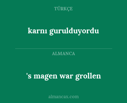 karnı gurulduyordu - 's magen war grollen