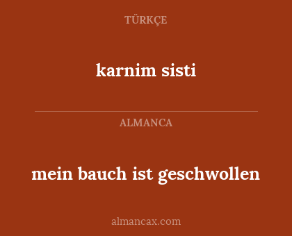 karnim sisti - mein bauch ist geschwollen