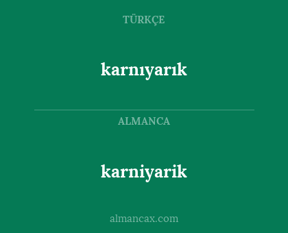 karnıyarık - karniyarik