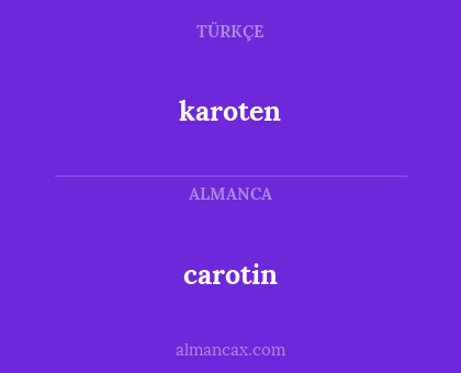 carotin - karoten