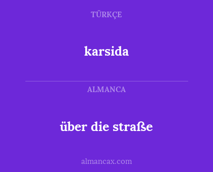 über die straße - karsida