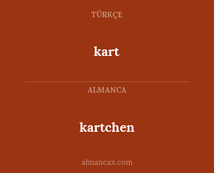 kart - kartchen