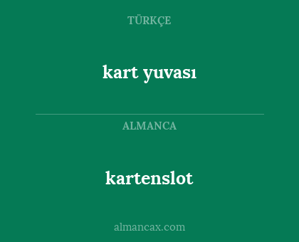 kart yuvası - kartenslot
