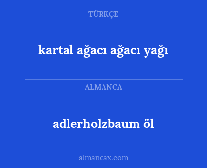 adlerholzbaum öl - kartal ağacı ağacı yağı
