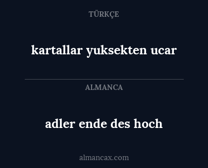 kartallar yuksekten ucar - adler ende des hoch