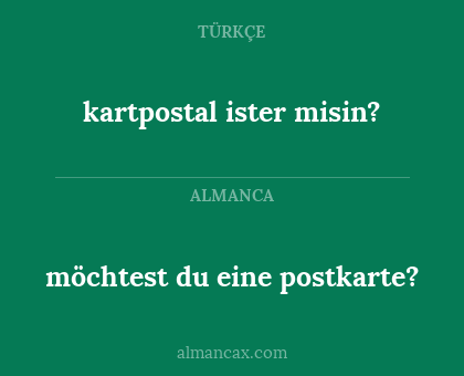 kartpostal ister misin? - möchtest du eine postkarte?