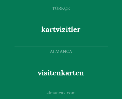 visitenkarten - kartvizitler