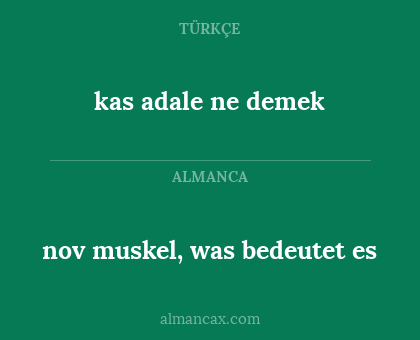 kas adale ne demek - nov muskel, was bedeutet es