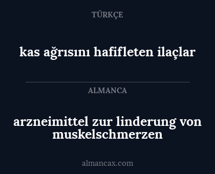 arzneimittel zur linderung von muskelschmerzen - kas ağrısını hafifleten ilaçlar